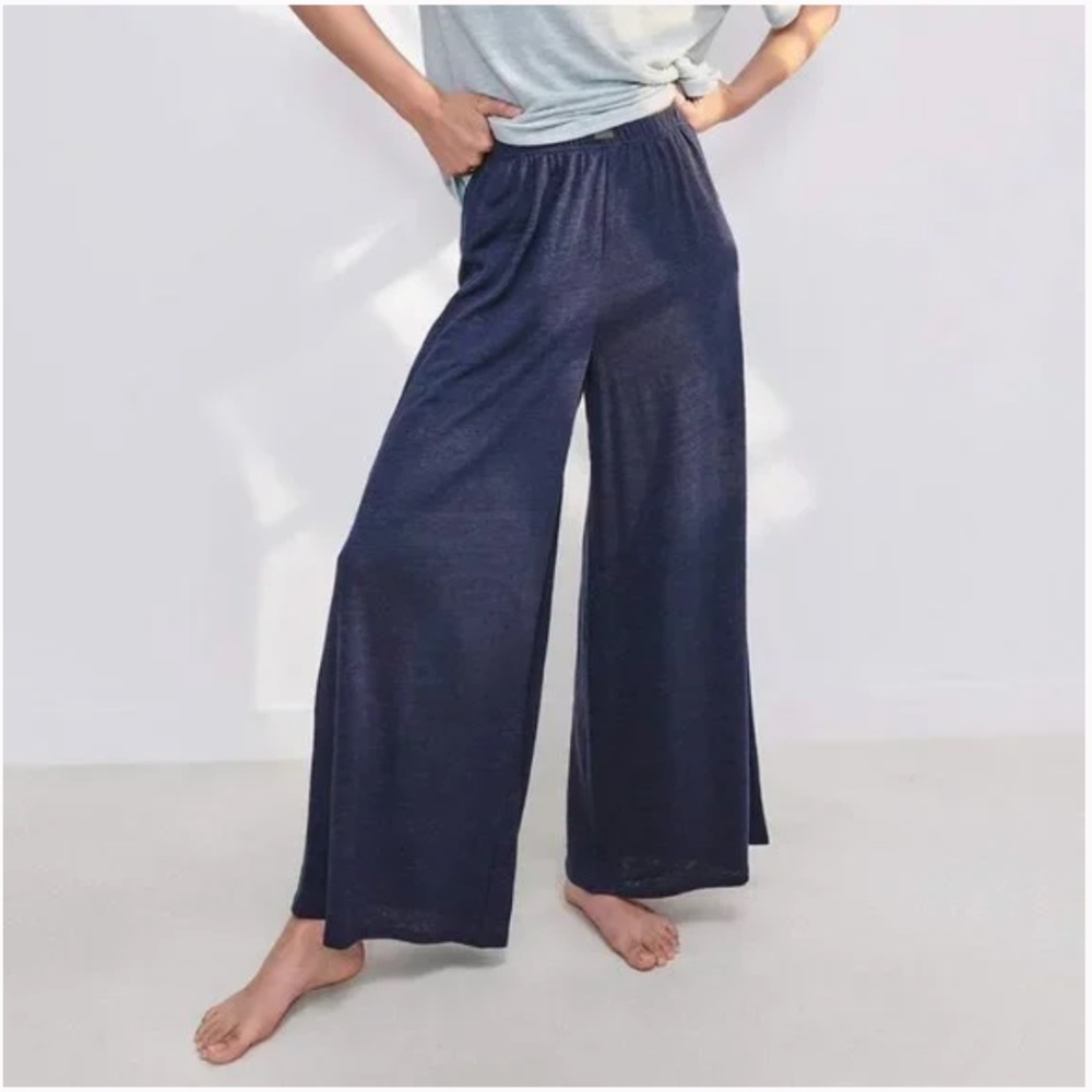 NWT. Lunya Linen Knit Wide Leg Pant. Size: XL